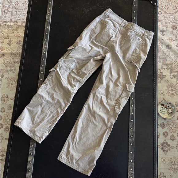 ABERCROMBIE & FITCH Sz 30 LONG Khaki Cargo Dbl Stitch Womens Pants Skater EUC - Picture 3 of 3